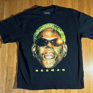 PacSun Black Graphic Tee with Yellow Accents